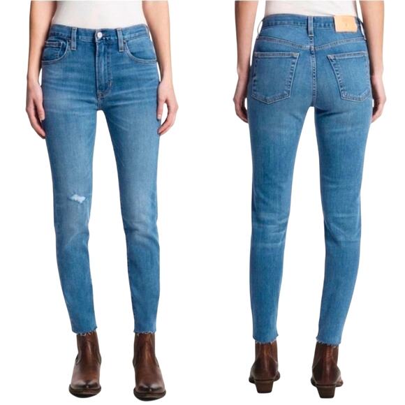 Frye Sienna Crop Skinny Cotton Stretch Jeans Size 27 Preppy Boho - Picture 1 of 10